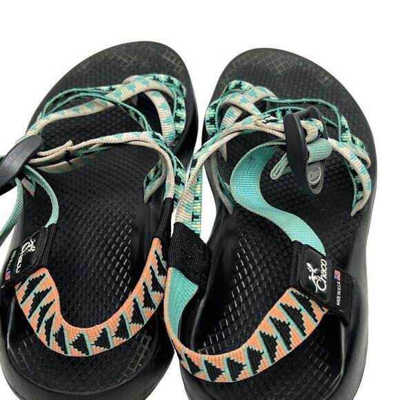 Chaco green and white Z cloud X2 sandals size 8 - Picture 7 of 14